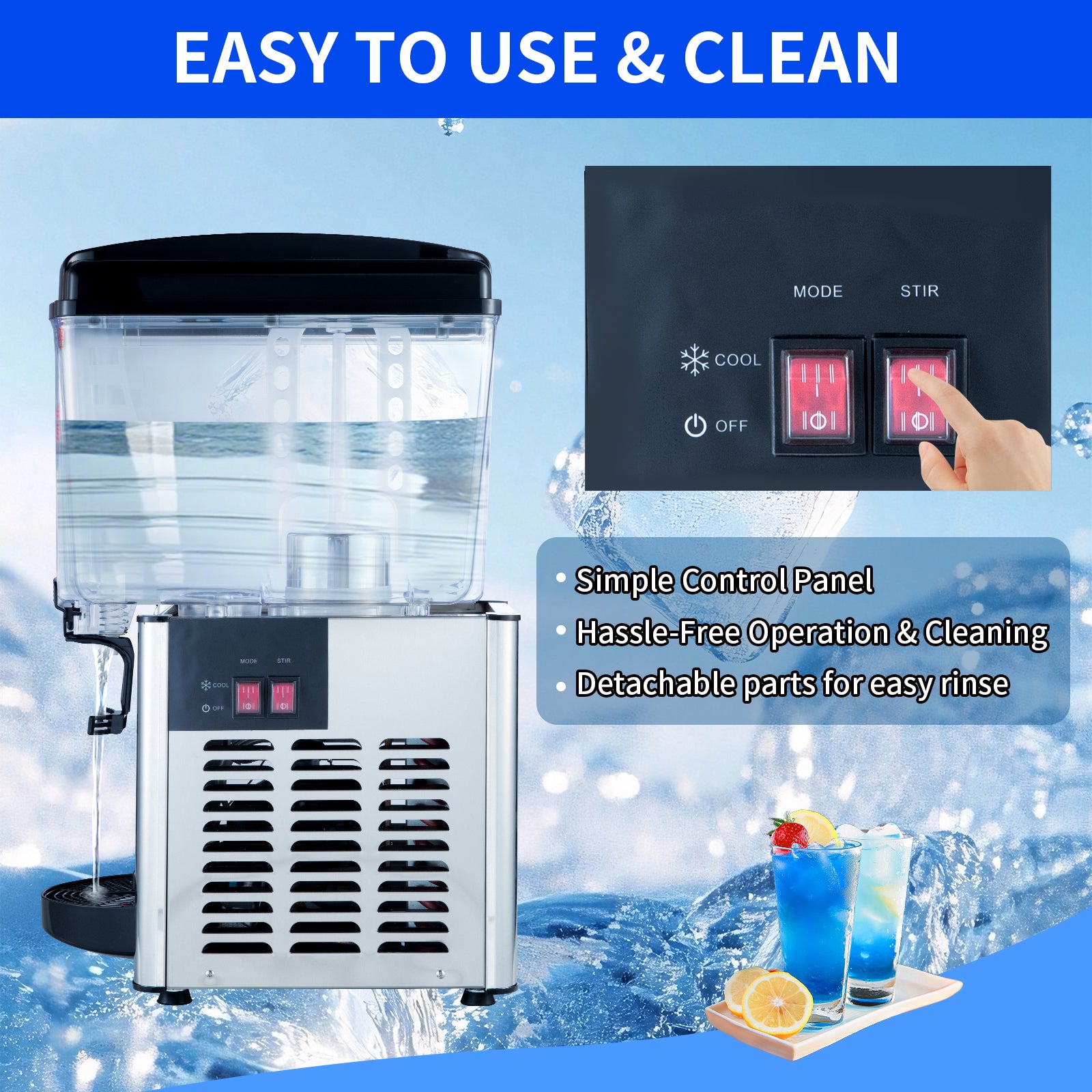 KK18JL-1 Single-Cylinder Hot and Cold Beverage Dispenser