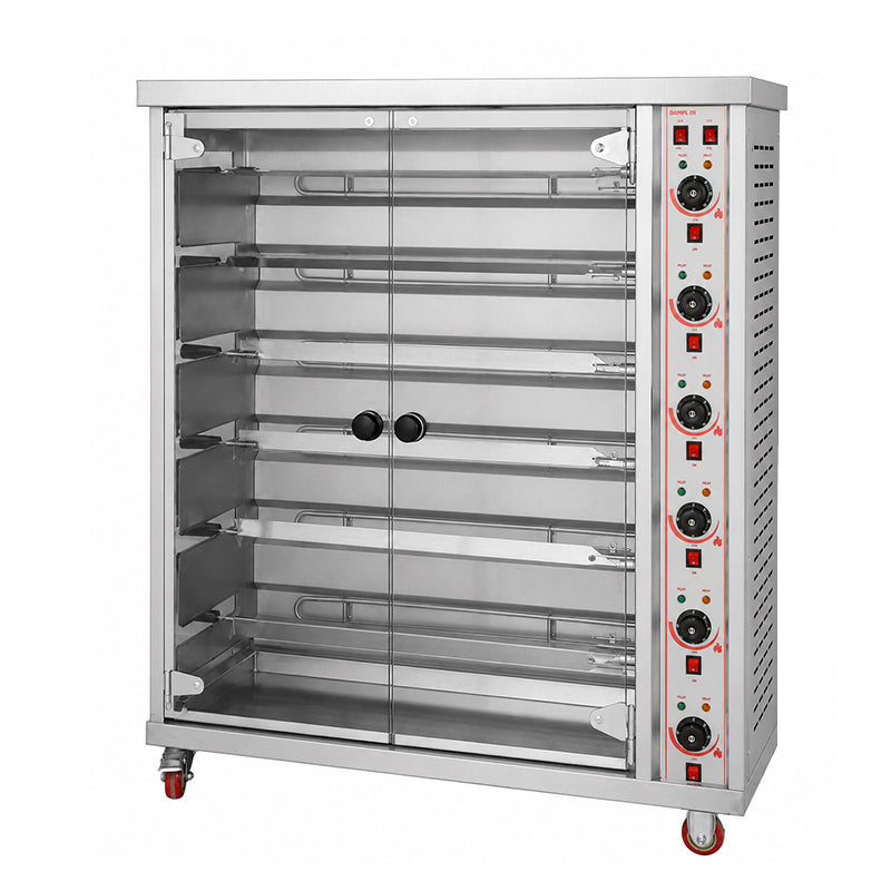 CG‑6D Commercial Electric Rotisserie Oven 30 Chickens Capacity Stainless Steel