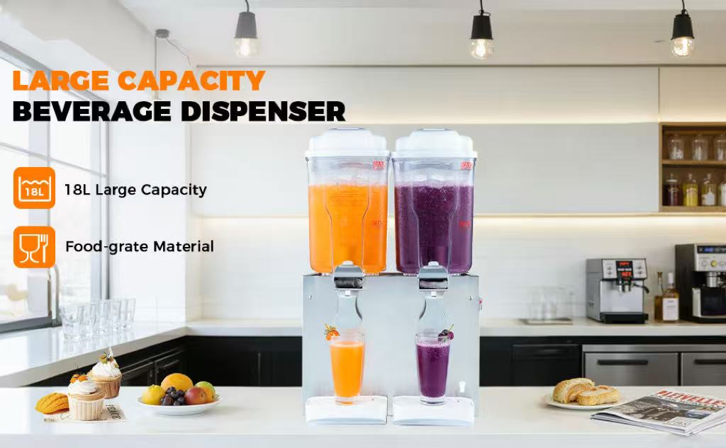 KK18JR-2 Spraying/Hotdrink 2-Tank Commercial Hot Beverage Dispenser