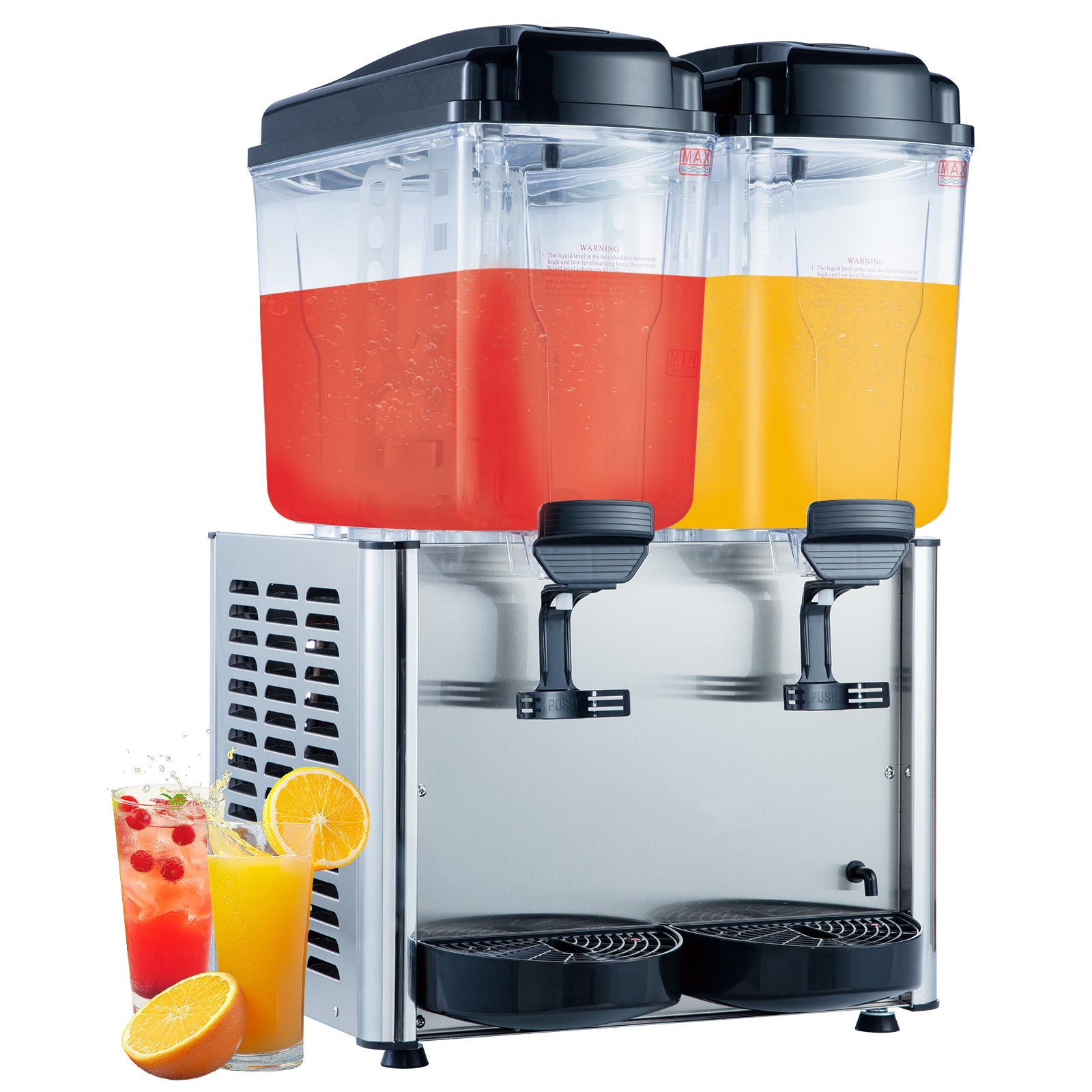 KK18JL-2 Double Tank Juice Dispenser Commercial Drink Dispensers