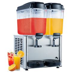 KK18JL-2 Double Tank Juice Dispenser Commercial Drink Dispensers