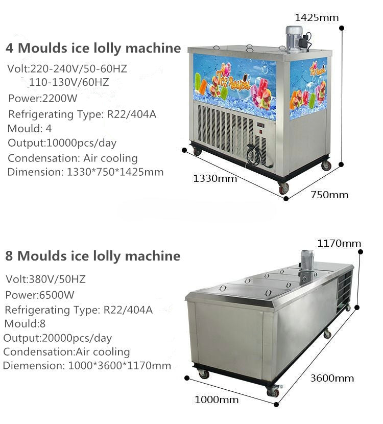 Refrigerator Machinery Commercial Industry Ice Cream Stick Machines Stainless Steel Ice Lollipop Equipment Popsicle Machine