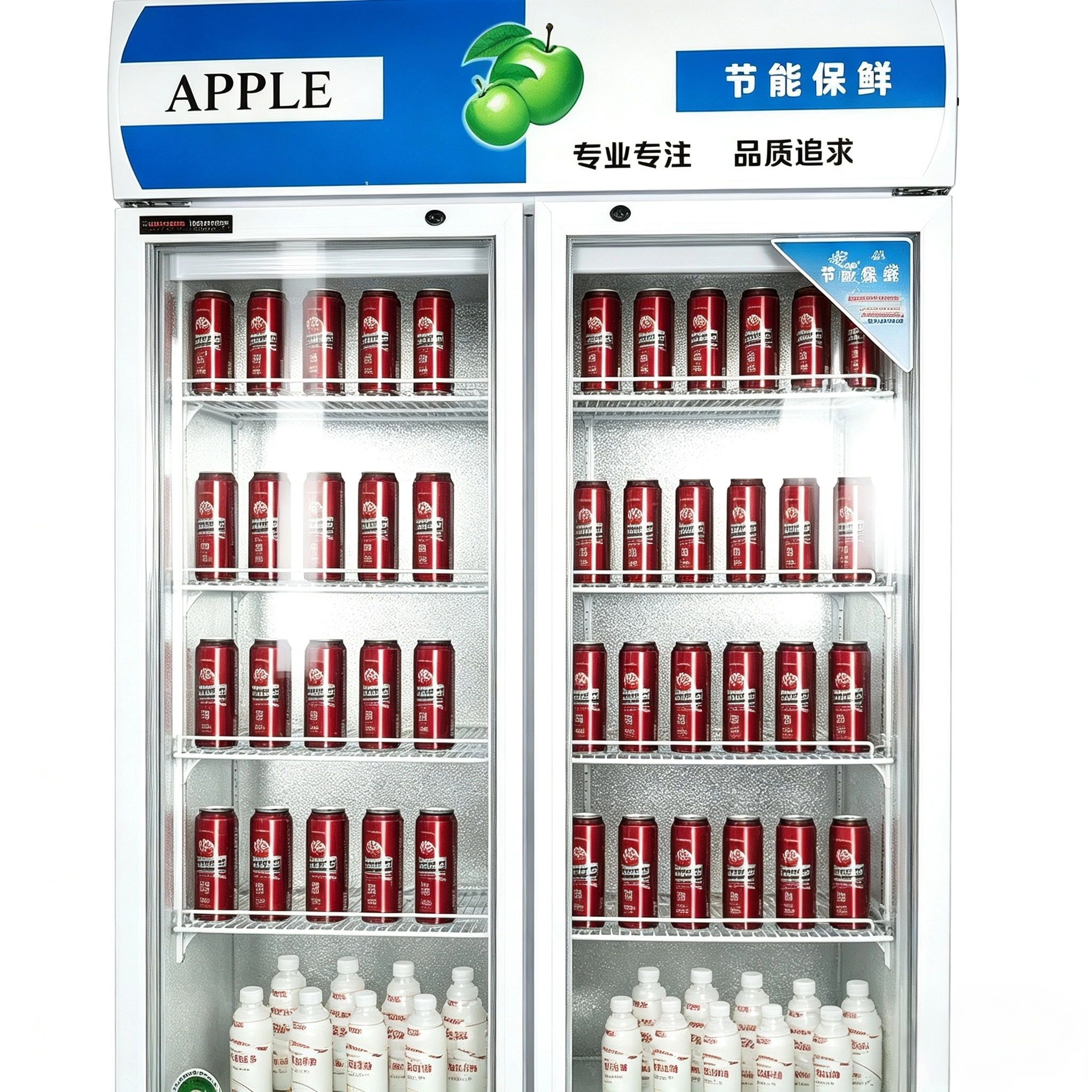 Hot Sale R20-2A Commercial Upright Beverage Cooler Display Fridge Glass Door Drink Refrigerator