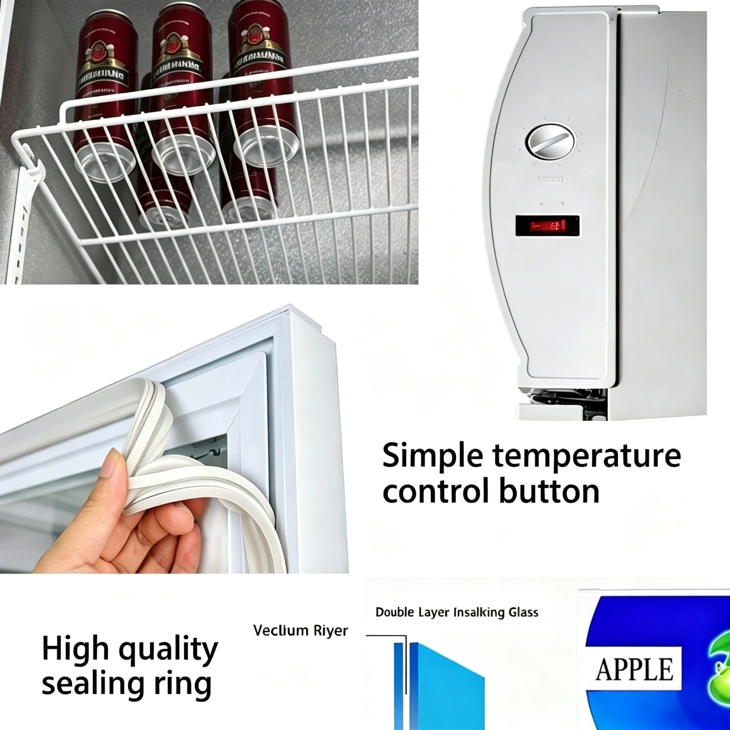 Hot Sale R20-3A Commercial Upright Beverage Cooler Display Fridge Glass Door Drink Refrigerator