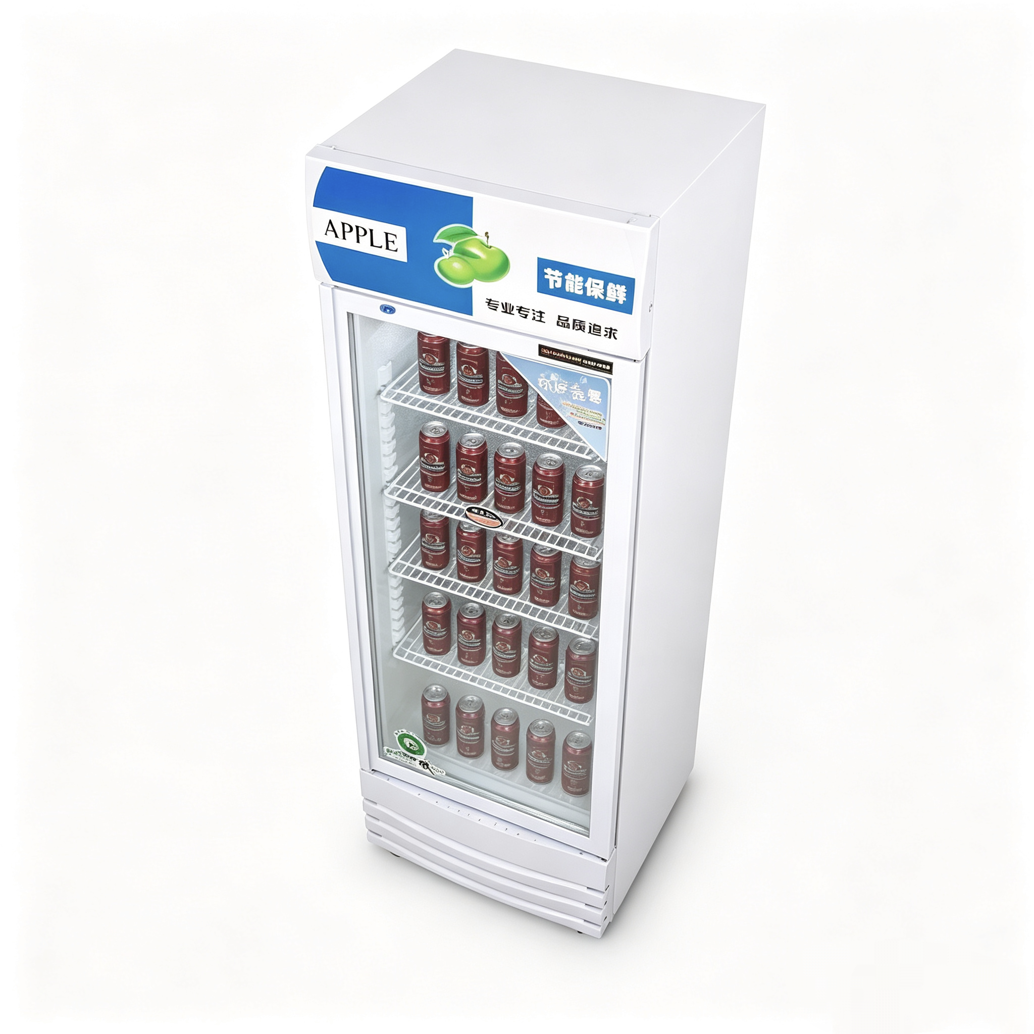 Hot Sale R20-1A Commercial Upright Beverage Cooler Display Fridge Glass Door Drink Refrigerator