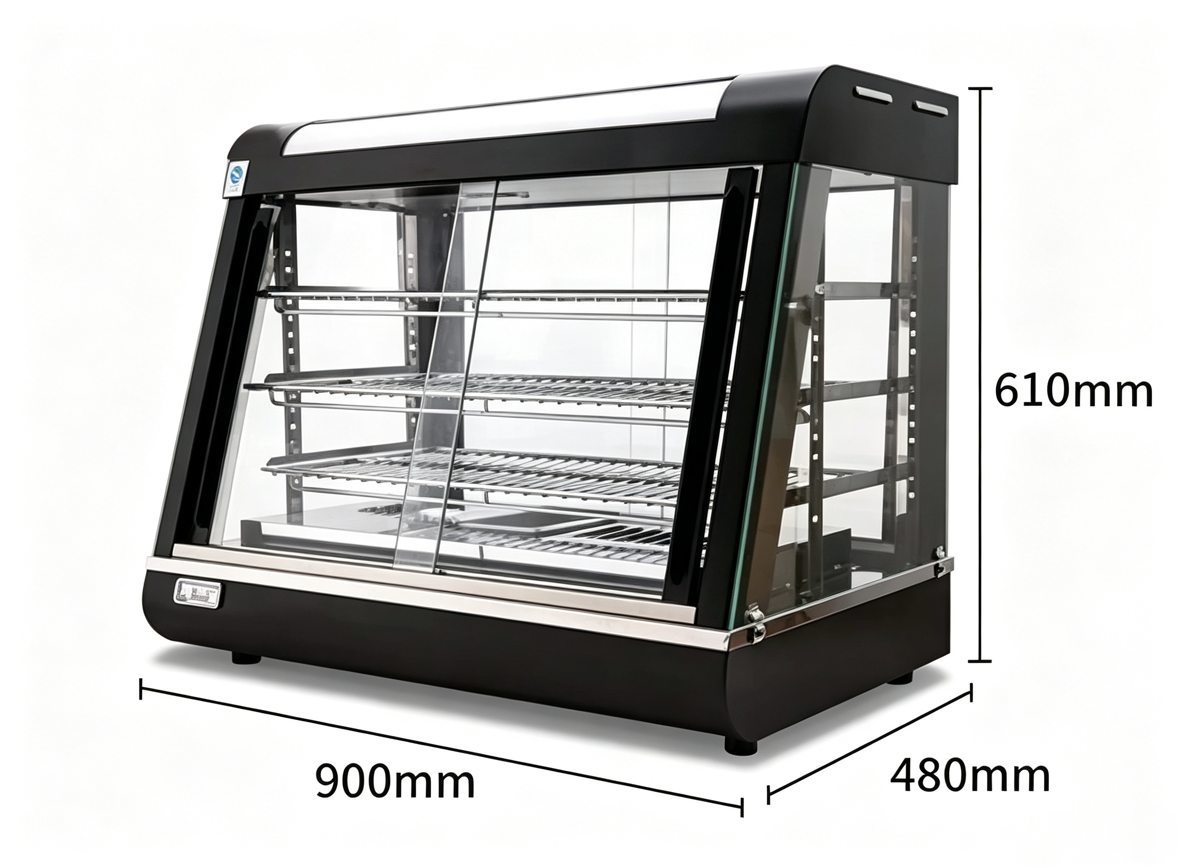 ASQ60-2 Restaurant Commercial Food Display Warmer/ Glass Food Warmer Buffet/Food Warmer for KFC