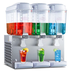 KK18JLR-3 Spraying/Cold & Hotdrink Commercial Juice Dispensers 3-Tank