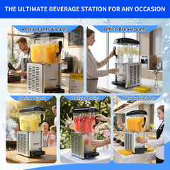KK18GJL-1 Commercial 1-Tank Hot & Cold Juice Dispenser