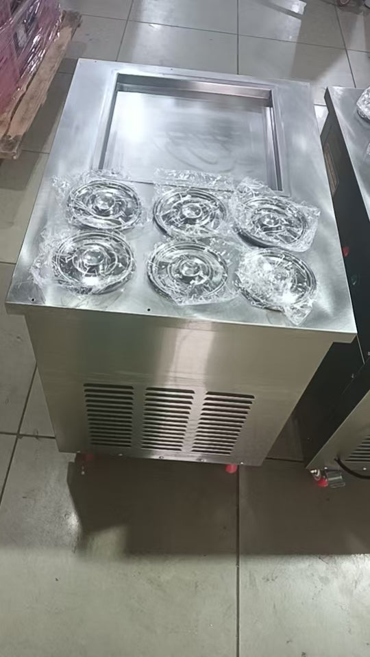 Hot Sale Mobile Fried Ice Cream With Cart and Bins