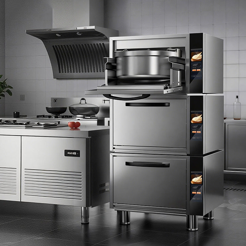 Commercial Smart Rice Cooker | Single-Layer Baking & Steaming Oven | 304 Stainless Steel, 6kW, 2.5-5KG Capacity