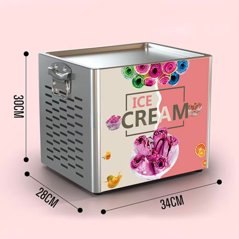 Commercial Top Quality Mini Fried Ice Cream Roll Machine Ice Roll Machine