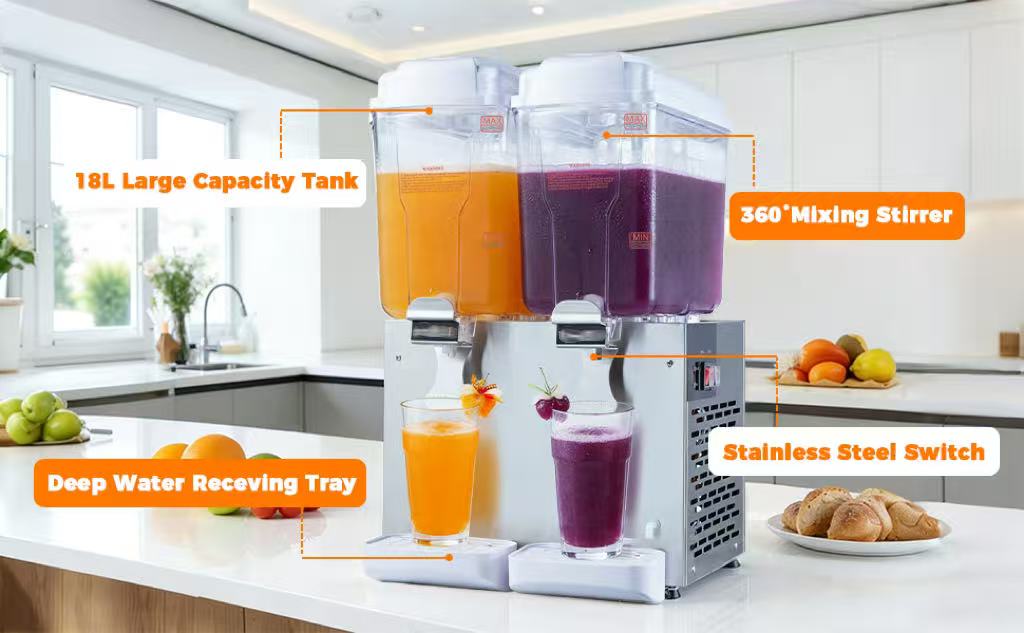 KK18JR-2 Spraying/Hotdrink 2-Tank Commercial Hot Beverage Dispenser