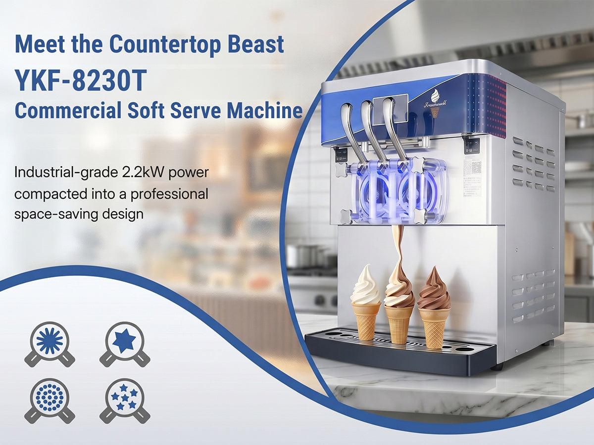 Hot Selling Commercial Soft Ice Cream Machine 8230T ,Factory Direct Supply for Restaurant Cafe