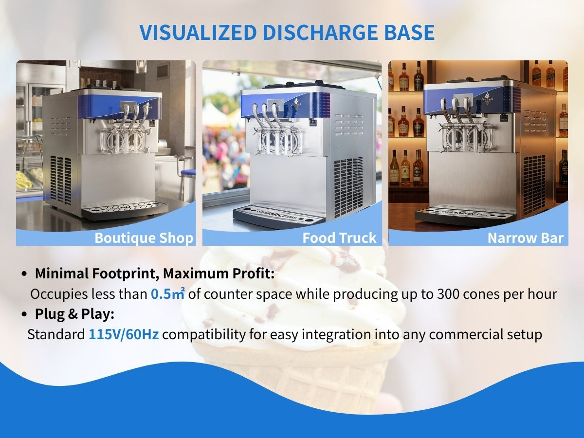 Hot Selling Commercial Soft Ice Cream Machine 8230T ,Factory Direct Supply for Restaurant Cafe