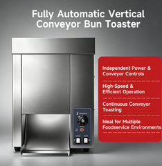 Full Automatic Commercial Vertical Conveyor Bun Toaster