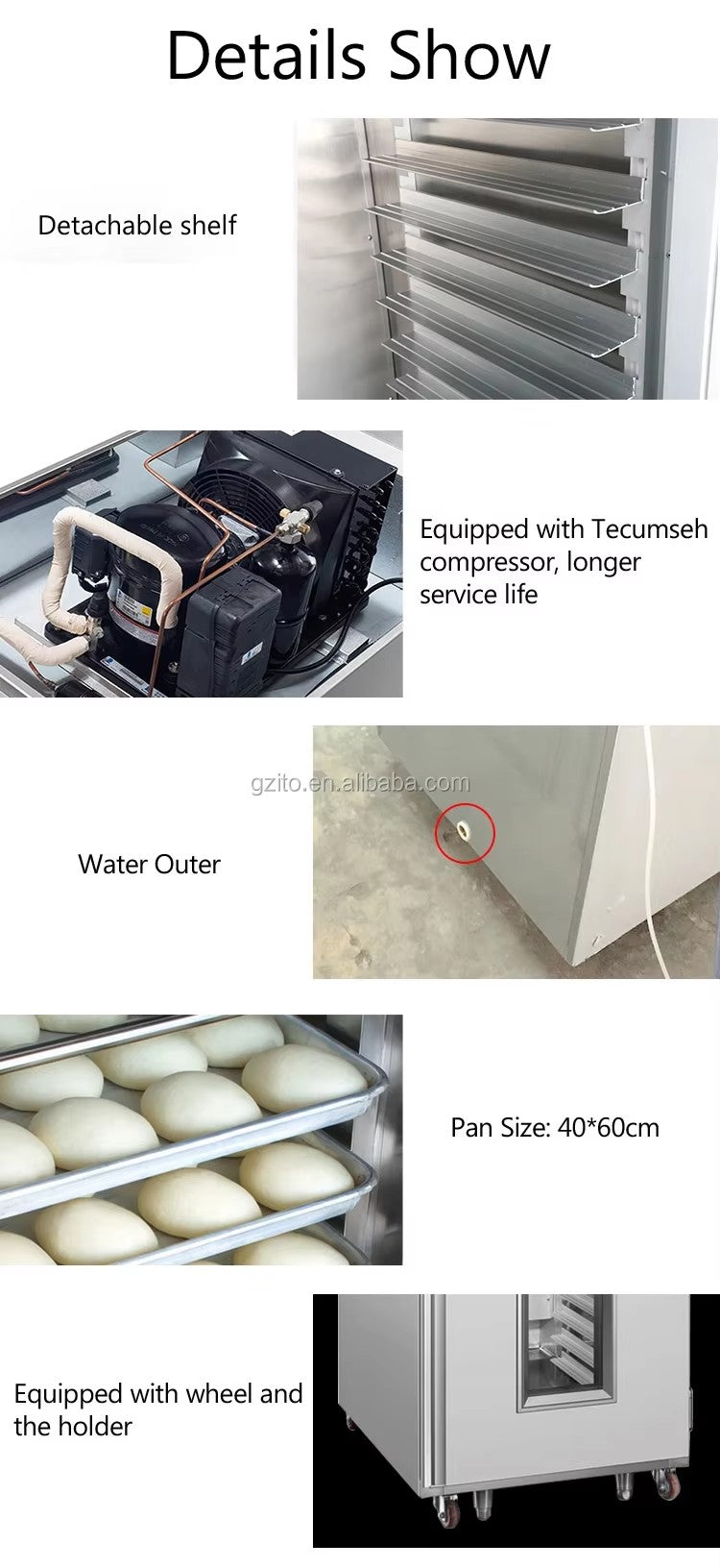 Y1 Commercial Bakery Equipment Stainless Steel Electric Dough Proofer 13 Trays