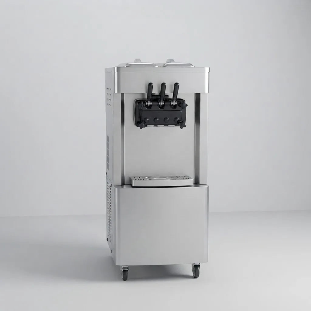 Model 9238 Commercial 3‑Flavor Soft Serve 9238 Ice Cream Machine With Pre‑cooling & One‑click Cleaning For Business Use