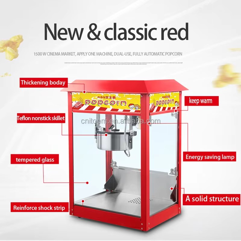 High Quality Professional Automatic Electric Popcorn Maker Machine