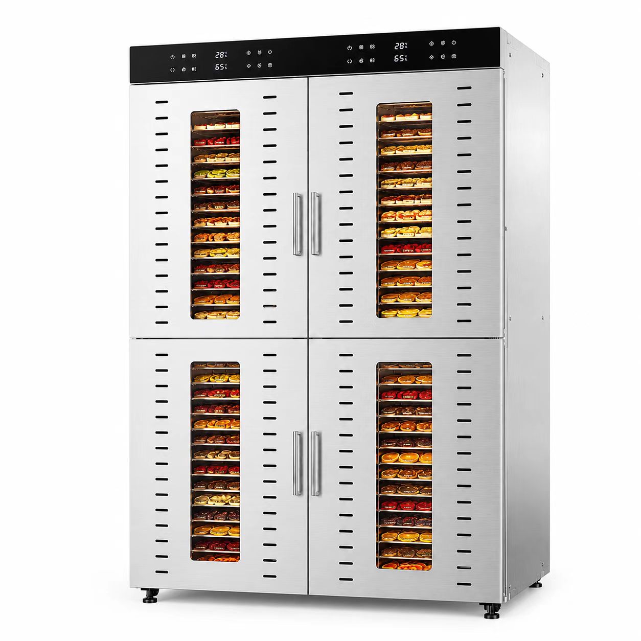 China Factory 96 Trays Commercial Electric Food Dehydrator SS 96H Industrial Fruit Vegetable Jerky Drying Machine
