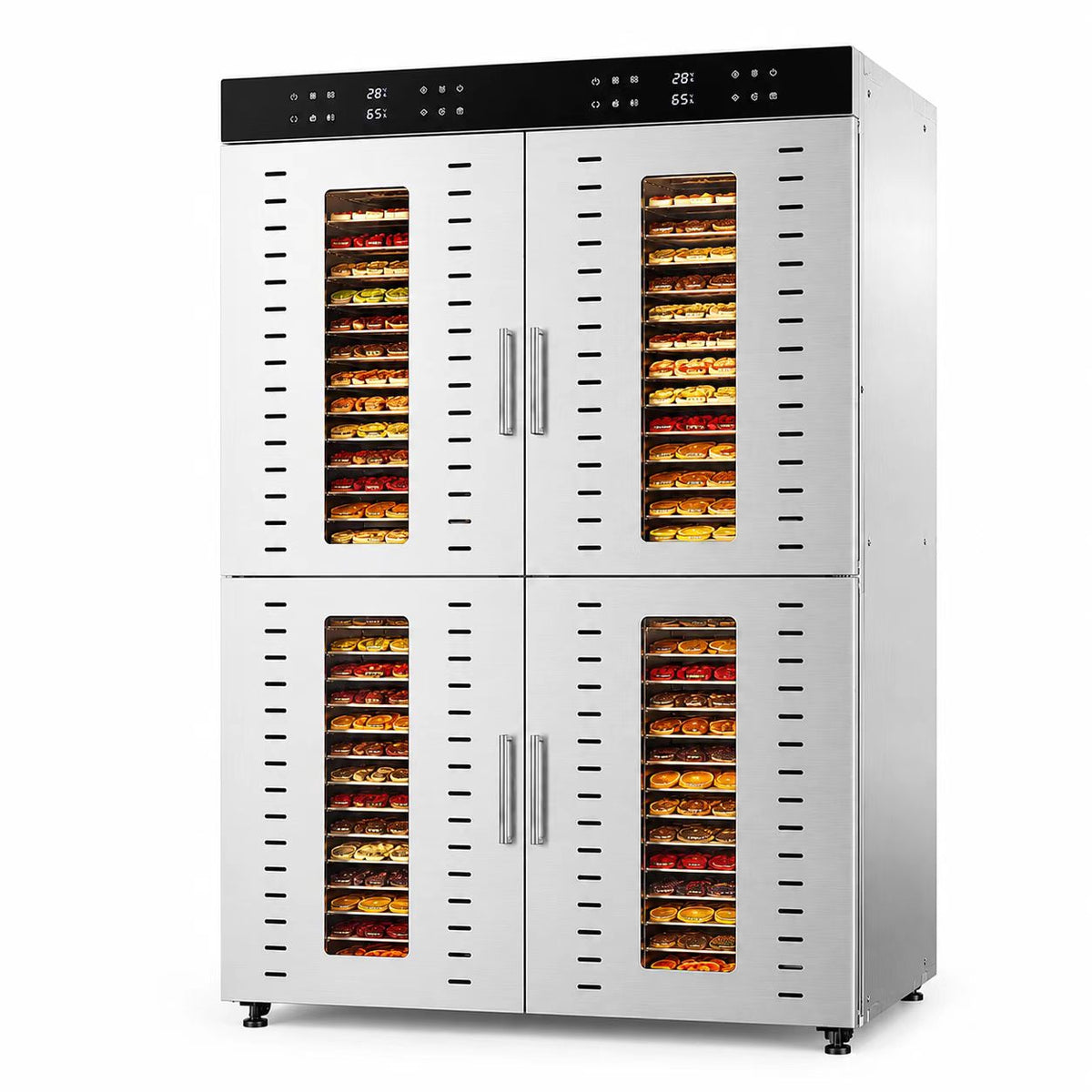 China Factory 96 Trays Commercial Electric Food Dehydrator SS 96H Industrial Fruit Vegetable Jerky Drying Machine