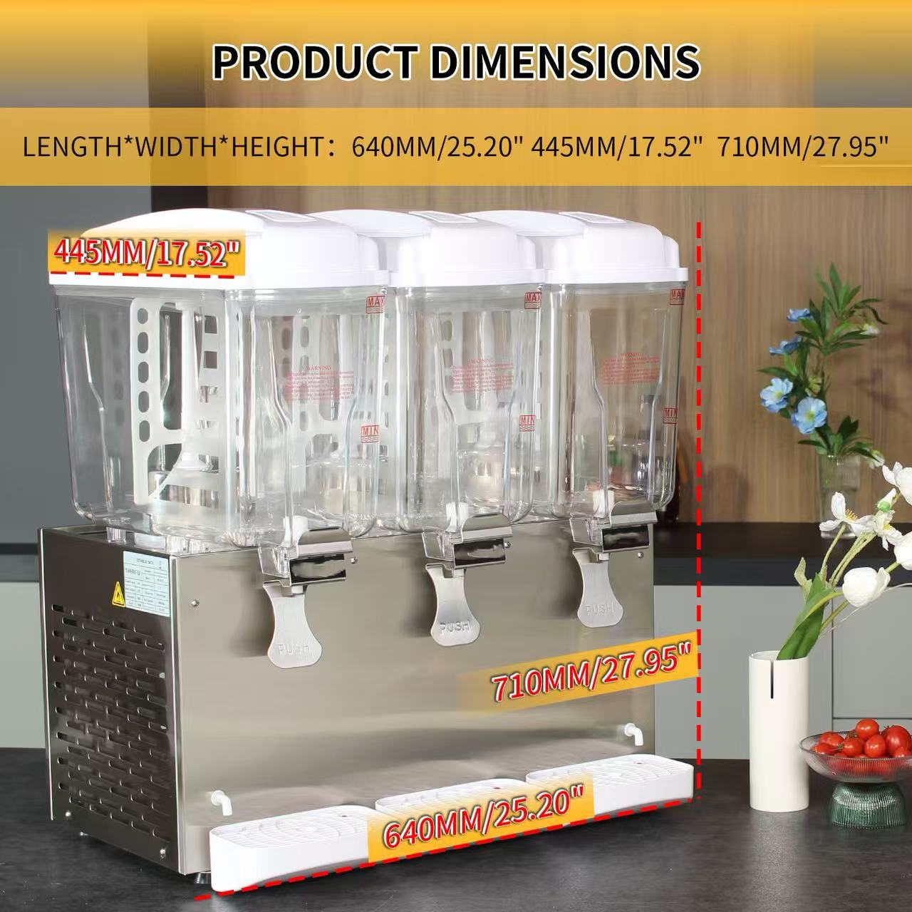 KK18JR‑3 3‑Tank Hot & Spray Beverage Dispenser | High‑Volume Commercial Drink Service Solution