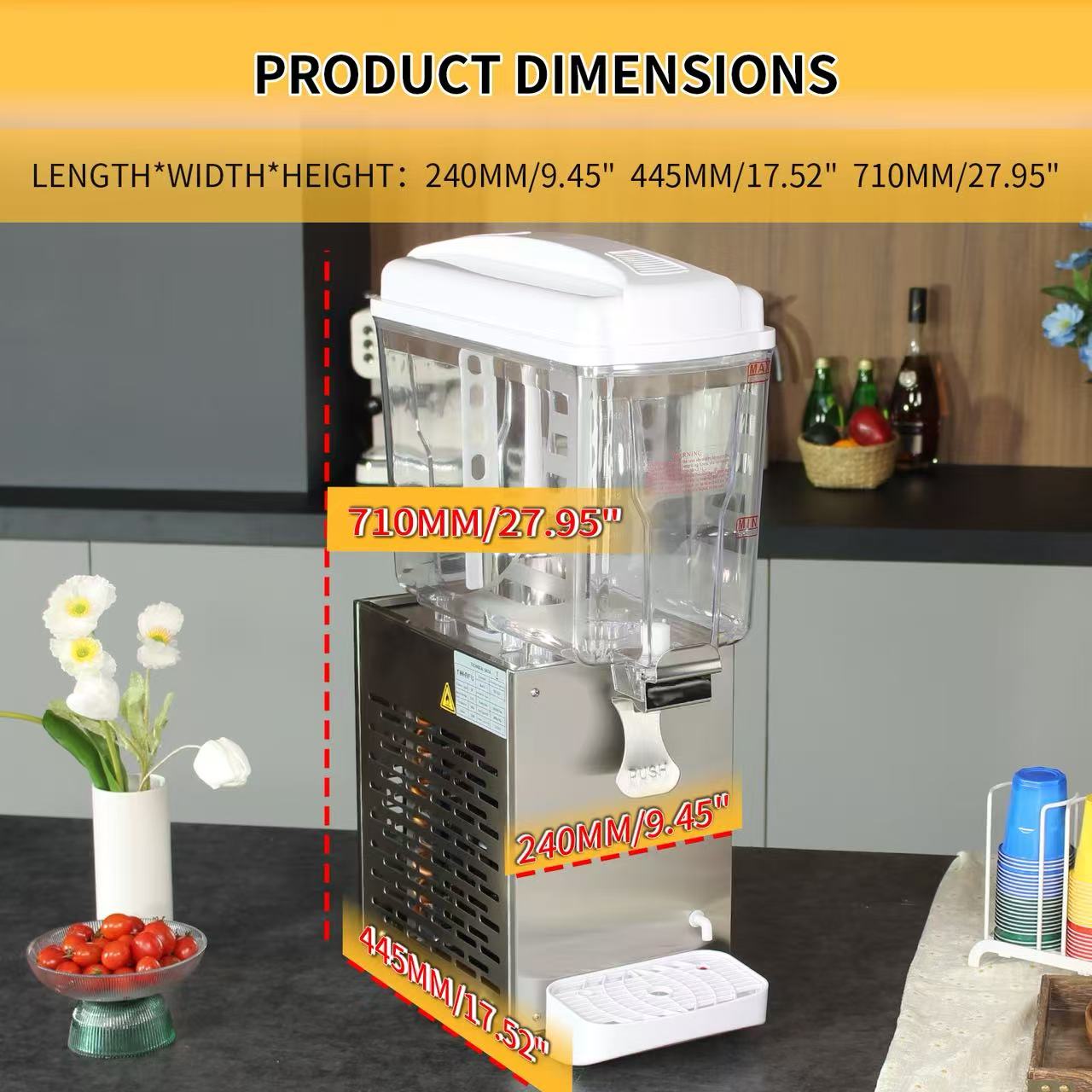 KK18JLR-1 Spraying/Cold & Hotdrink Juice Dispenser 220V 230V 115V