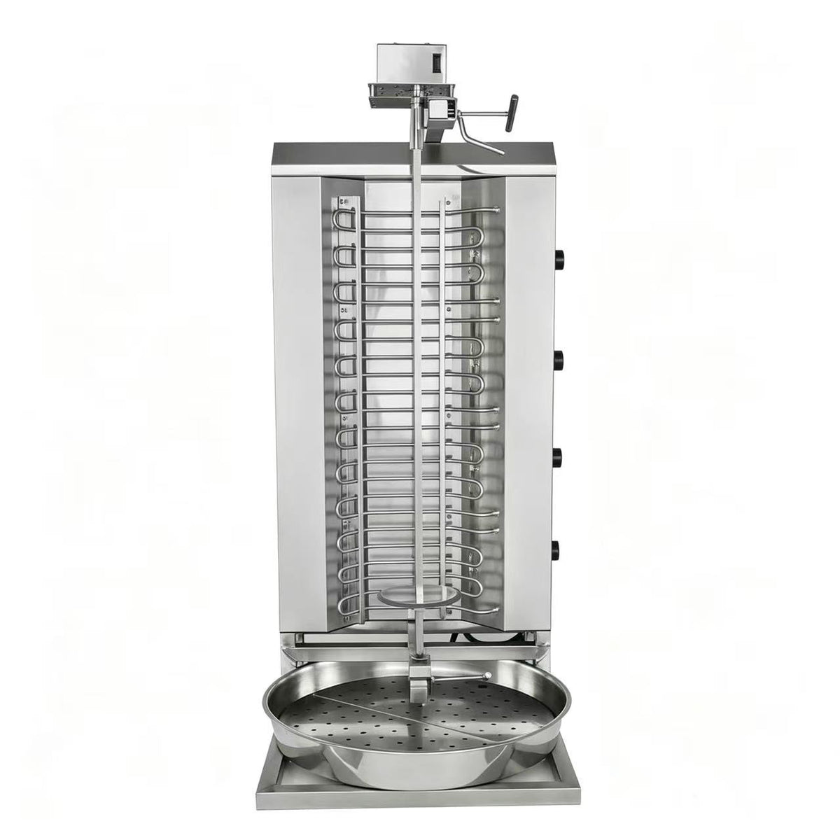 CyperEra CG‑860 10.8KW Electric Vertical Shawarma Grill, Commercial Doner Kebab Machine with Manual Lifting Crank