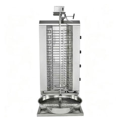 CyperEra CG‑860 10.8KW Electric Vertical Shawarma Grill, Commercial Doner Kebab Machine with Manual Lifting Crank