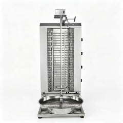 CyperEra CG‑T860 10KW Electric Vertical Shawarma Grill, Extra‑Tall Commercial Doner Kebab Machine with Metal Manual Lifting Crank