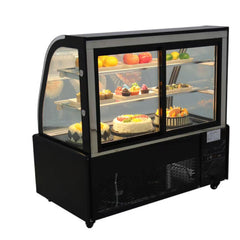 Back‑opening glass cake display fridge