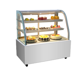 Back‑opening glass cake display fridge