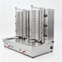 CyperEra CG‑850‑2 16.2KW Double Spit Electric Vertical Shawarma Grill, Dual Independent Commercial Doner Kebab Machine