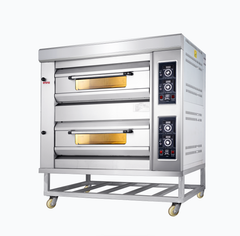 GO24 Commercial Gas Oven | 2 Deck 4 Tray 350℃ Baking Oven For Bakery