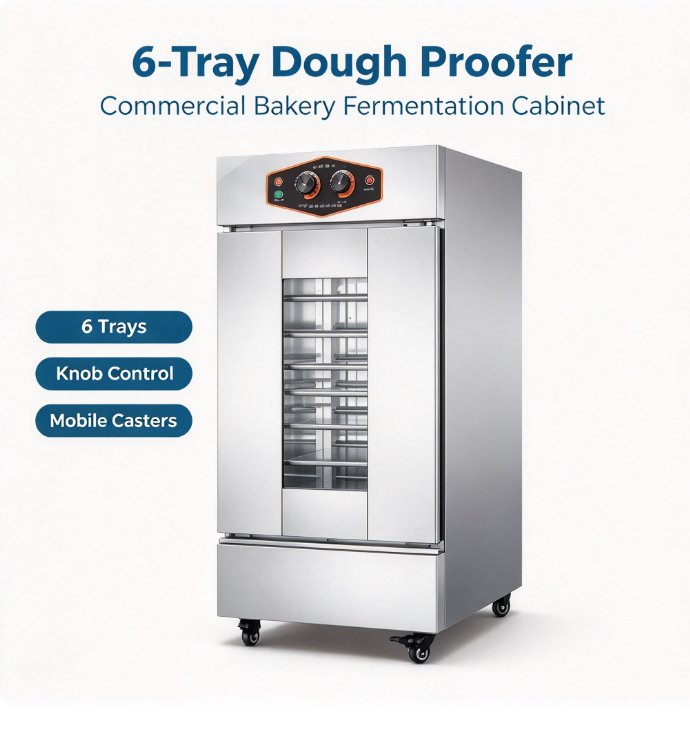 Cyperera 6 Trays Electric Dough Proofer Commercial Fermentation Cabinet