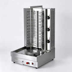 CyperEra CG‑850 8.1KW Electric Vertical Shawarma Grill, Commercial Doner Kebab Machine with Triple Independent Heating Zones