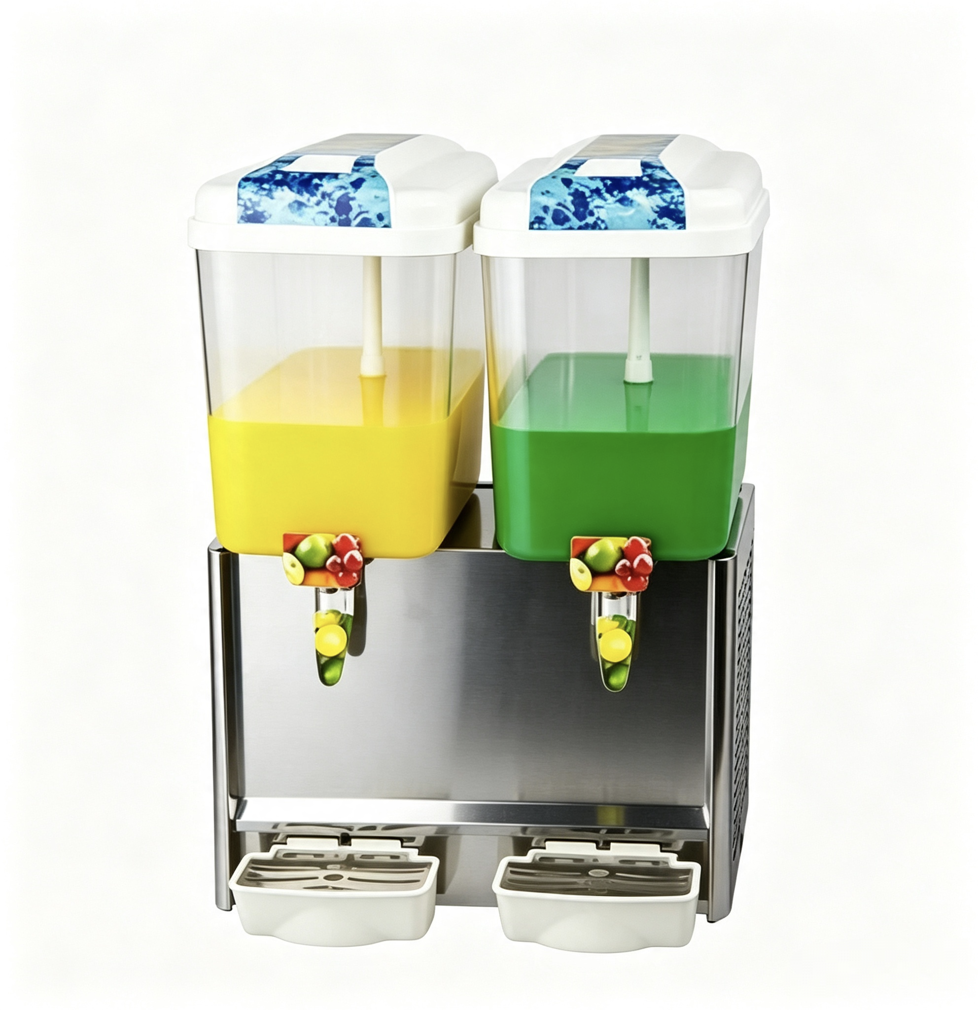CyperEra Dual Tank Commercial Juice Dispenser 12L x2, 220V