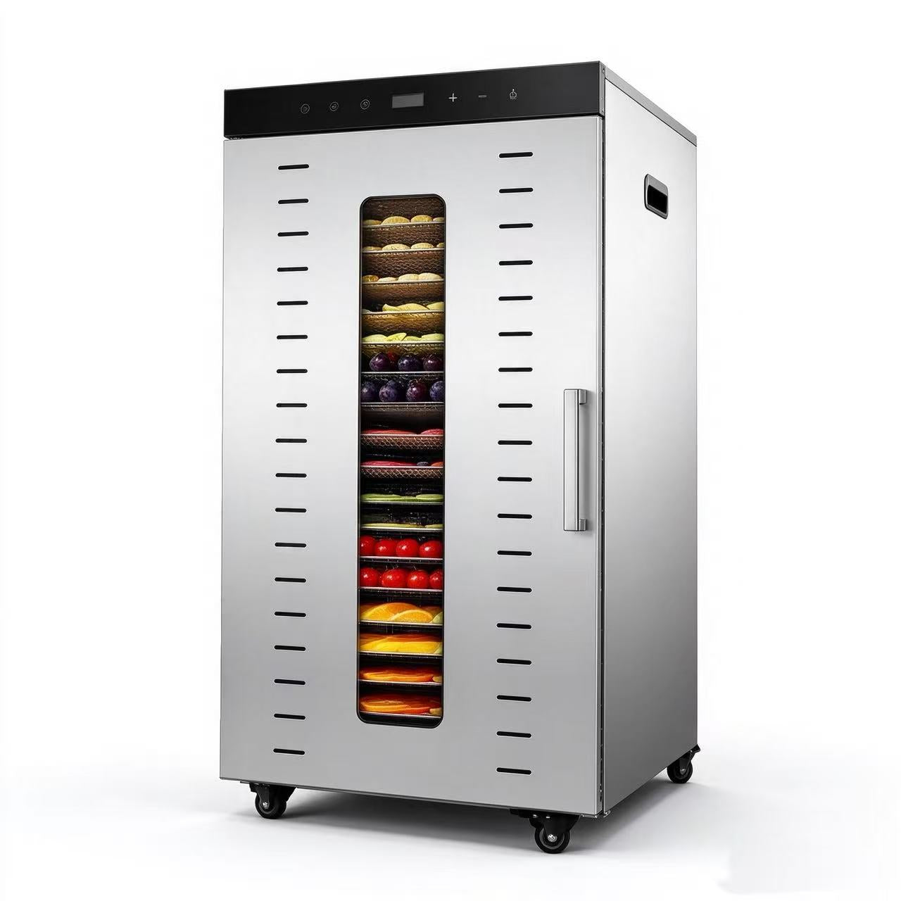 CyperEra 24H Commercial Food Dehydrator 24-Tray Stainless Steel Dryer
