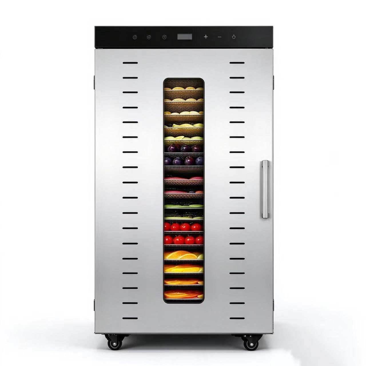 CyperEra 24H Commercial Food Dehydrator 24-Tray Stainless Steel Dryer