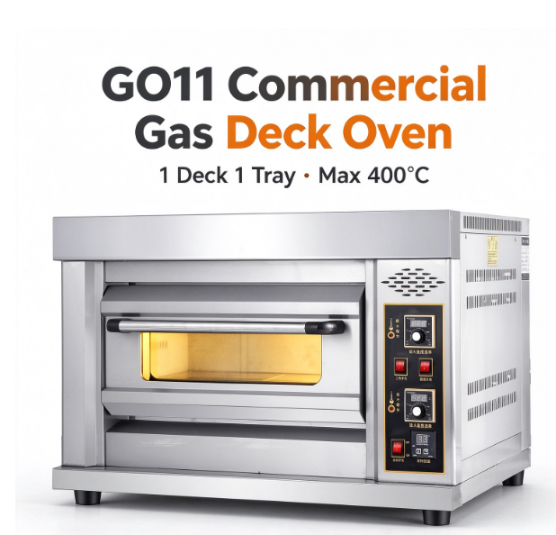 GO11 Commercial Gas Oven | 1 Deck 1 Tray 350℃ Baking Oven For Bakery