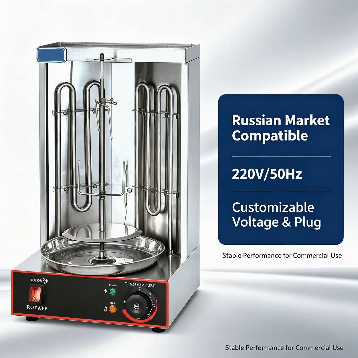 CyperEra CG‑25A Electric Vertical Shawarma Grill, Tabletop Doner Kebab Machine