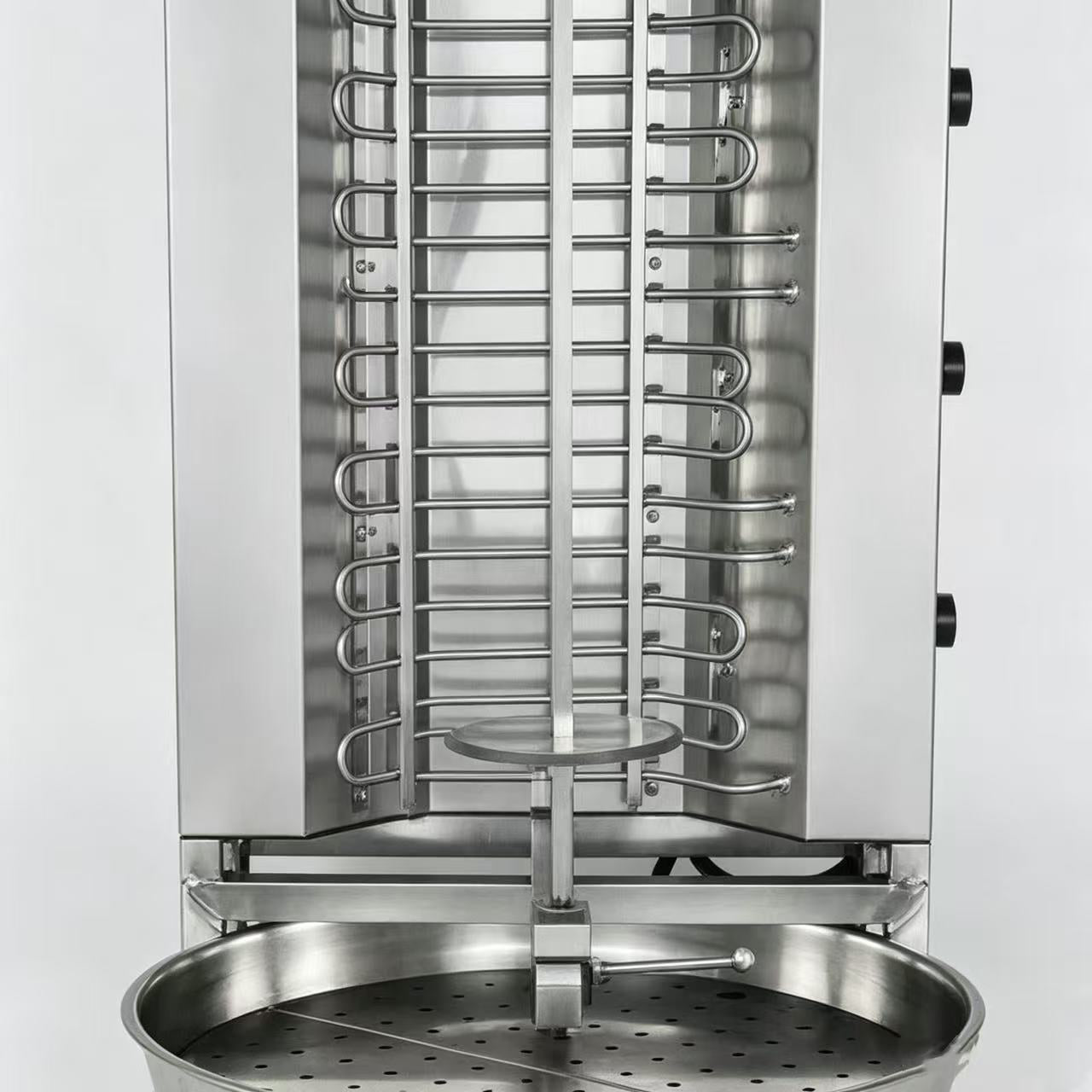 CyperEra CG‑860 10.8KW Electric Vertical Shawarma Grill, Commercial Doner Kebab Machine with Manual Lifting Crank