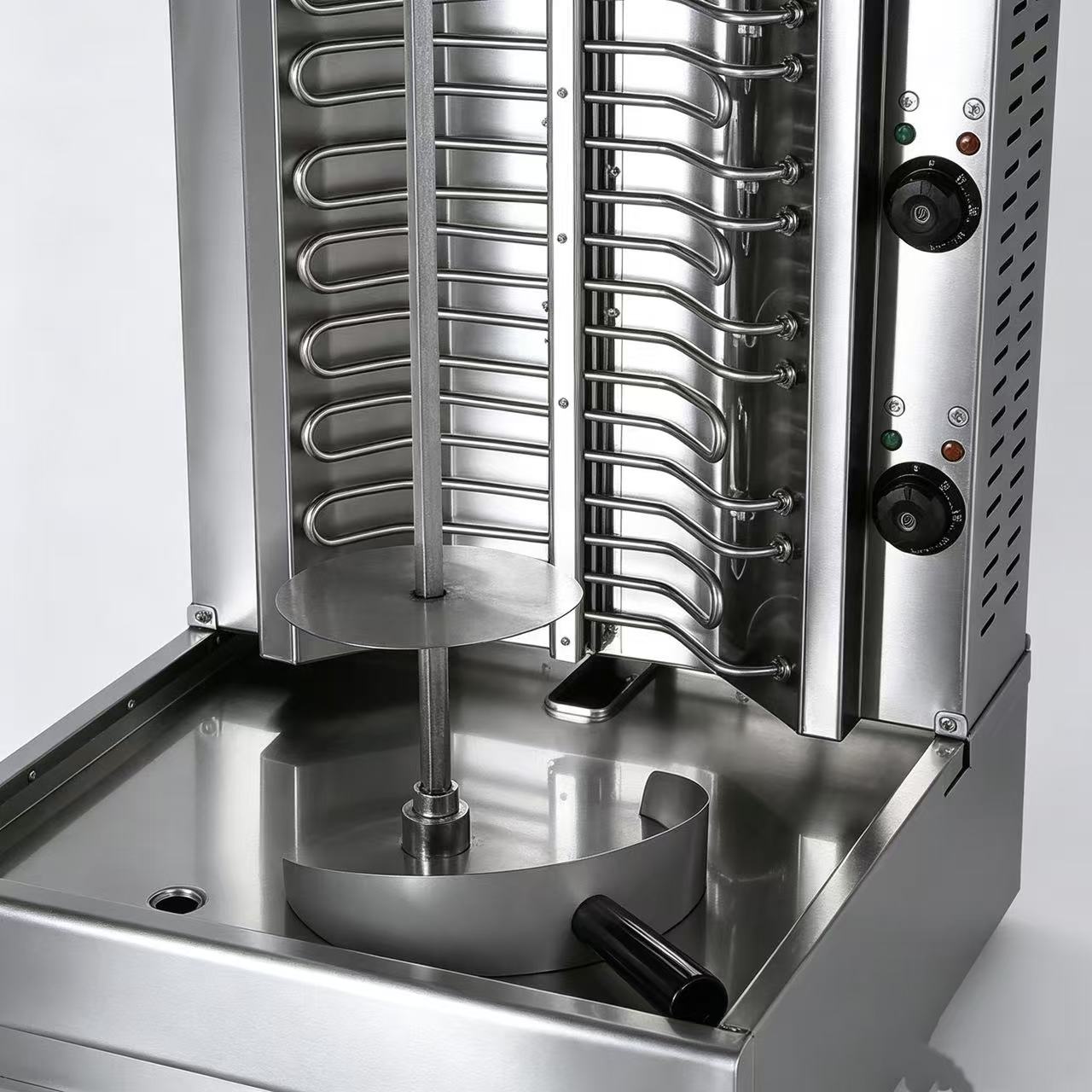 CyperEra CG‑850 8.1KW Electric Vertical Shawarma Grill, Commercial Doner Kebab Machine with Triple Independent Heating Zones