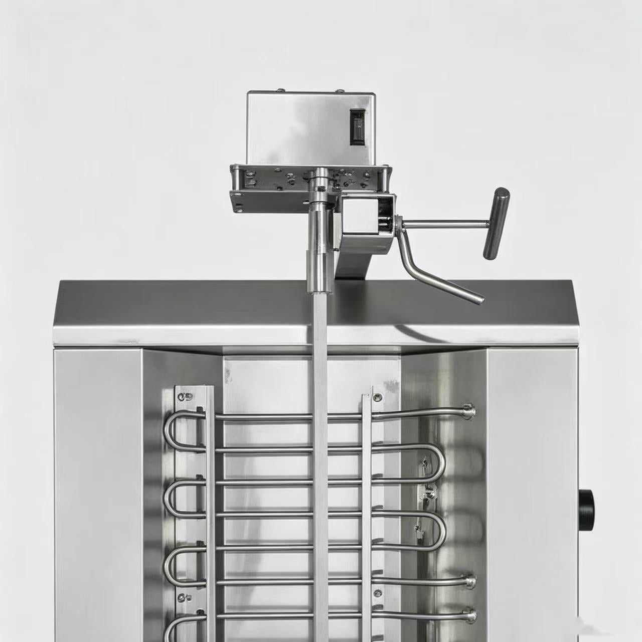 CyperEra CG‑860 10.8KW Electric Vertical Shawarma Grill, Commercial Doner Kebab Machine with Manual Lifting Crank