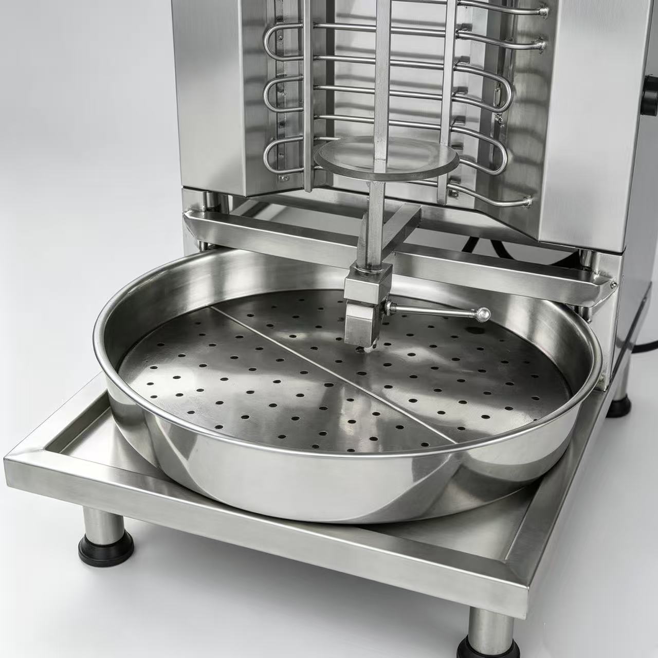CyperEra CG‑860 10.8KW Electric Vertical Shawarma Grill, Commercial Doner Kebab Machine with Manual Lifting Crank