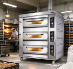GO36 Commercial Gas Oven | 3 Deck 6 Tray 350℃ Baking Oven For Bakery