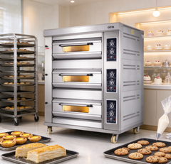 GO36 Commercial Gas Oven | 3 Deck 6 Tray 350℃ Baking Oven For Bakery
