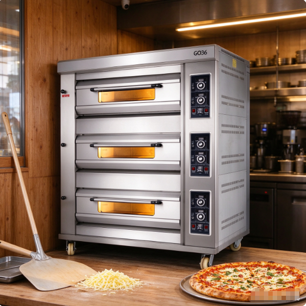 GO36 Commercial Gas Oven | 3 Deck 6 Tray 350℃ Baking Oven For Bakery