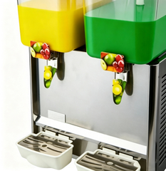 CyperEra Dual Tank Commercial Juice Dispenser 12L x2, 220V