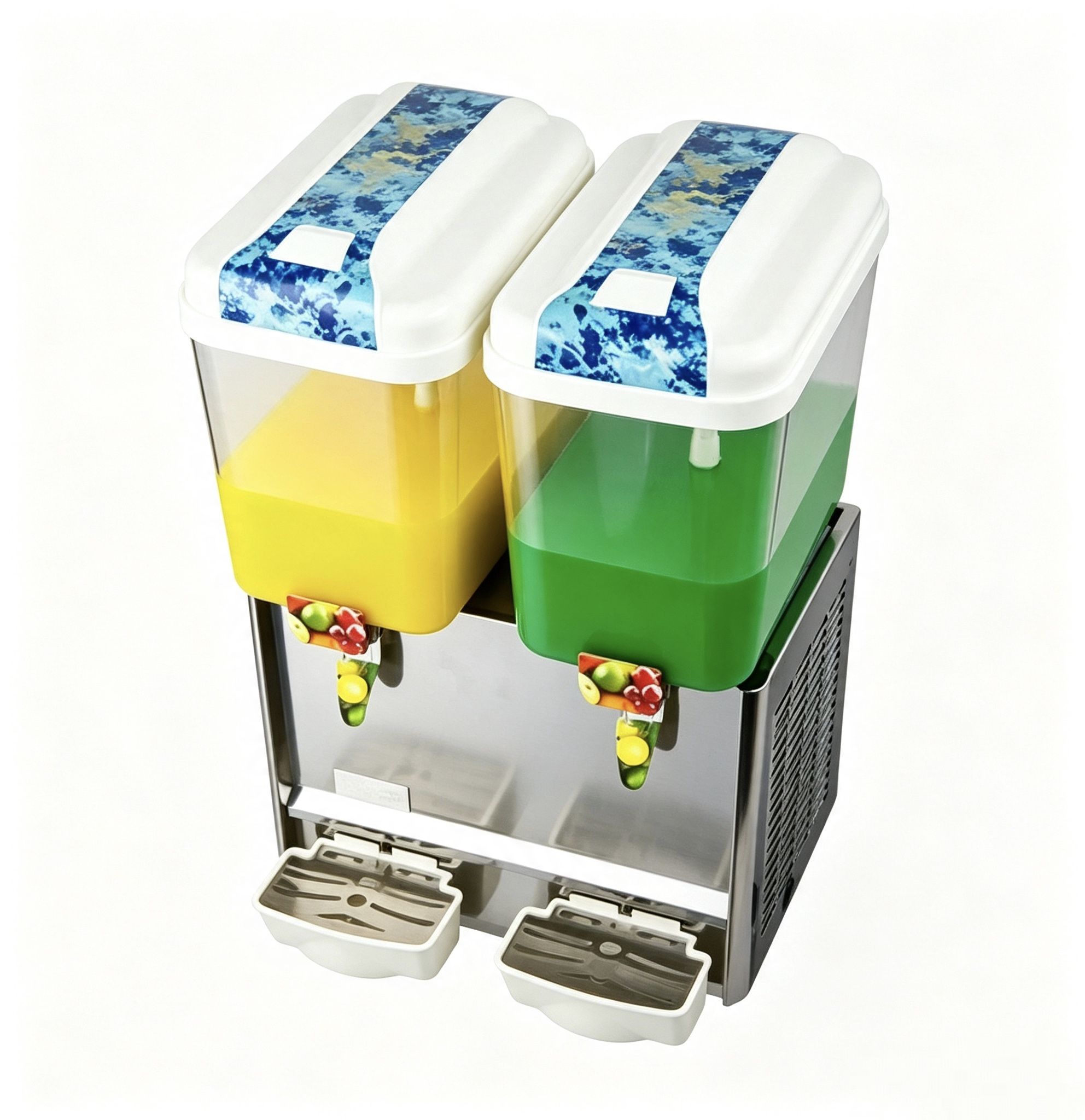 CyperEra Dual Tank Commercial Juice Dispenser 12L x2, 220V