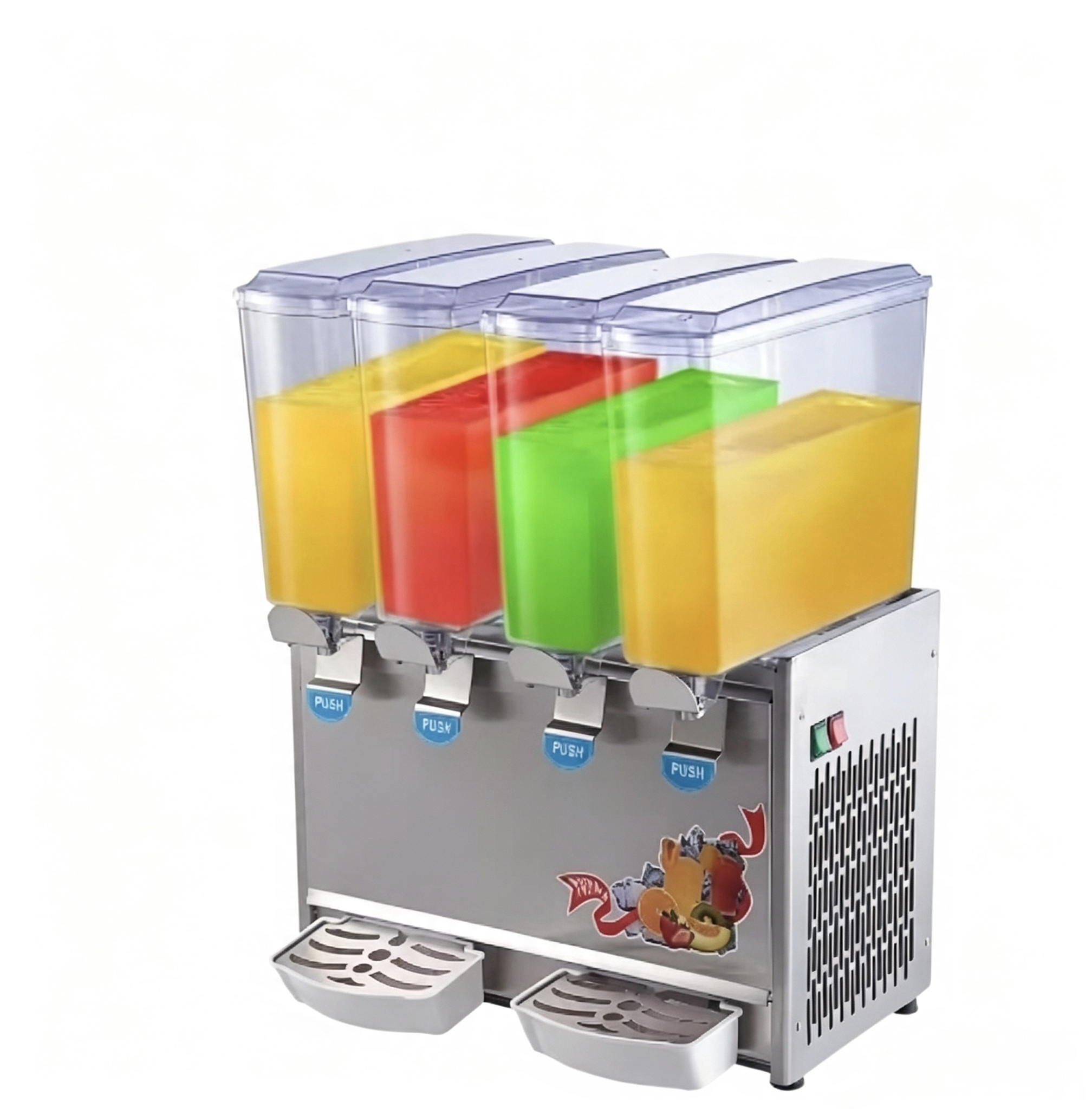 CyperEra Four Tank Commercial Juice Dispenser 17L x4